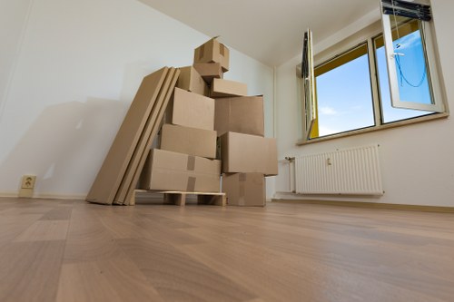 Local van service collecting boxes and furniture for House customers