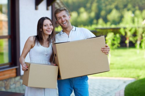 House move with truck access in a residential street