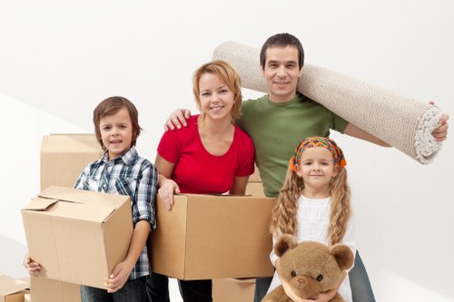 Packed moving van ready for local residential relocation