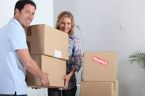 Packed household items ready for local removals service